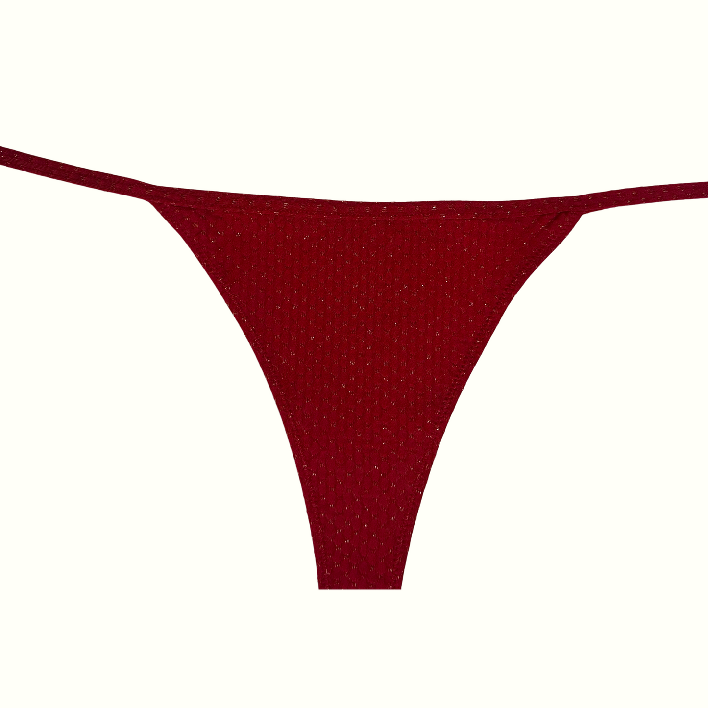 AURA RED - TIE SIDE BIKINI BOTTOMS