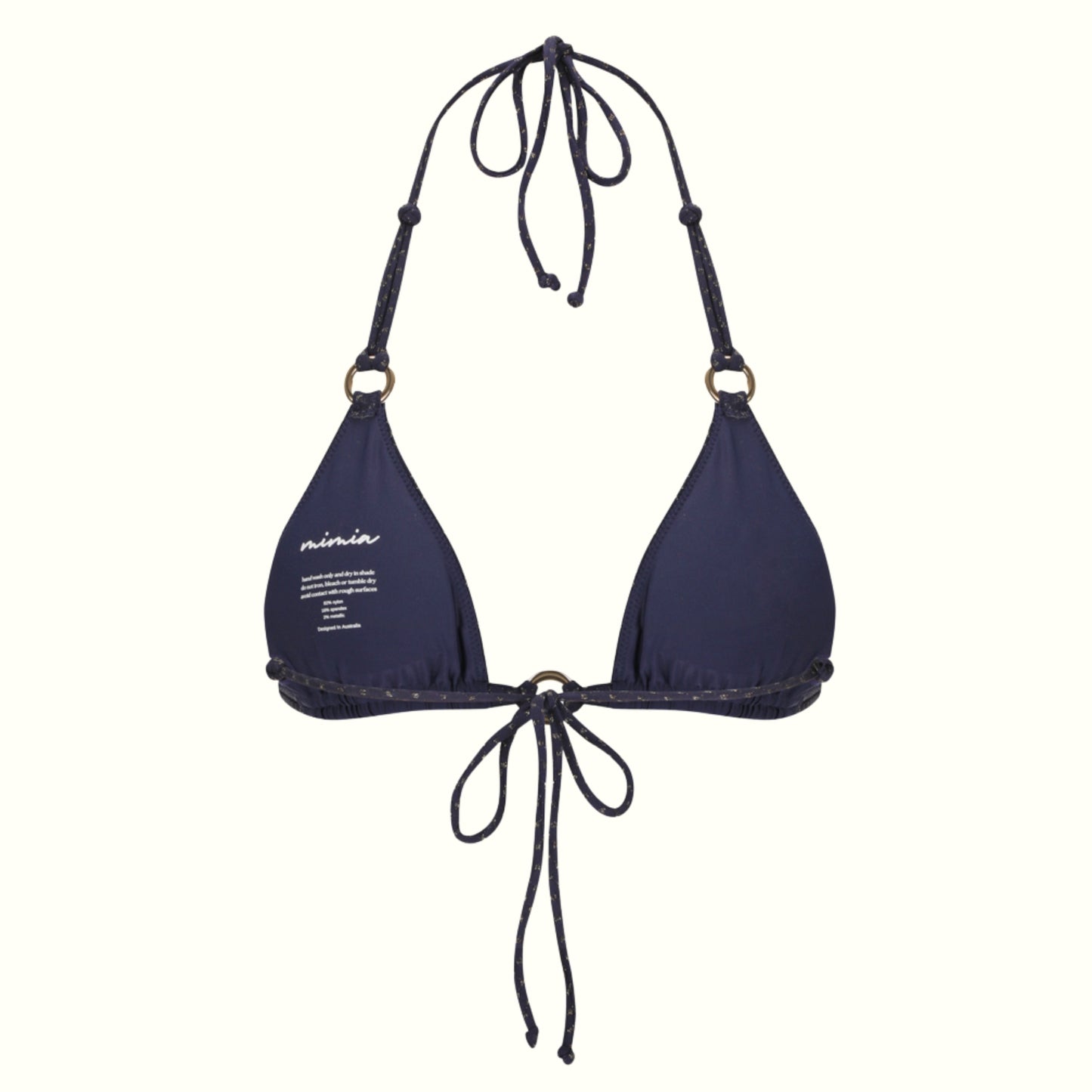 AURA MIDNIGHT - HALTER BIKINI TOP