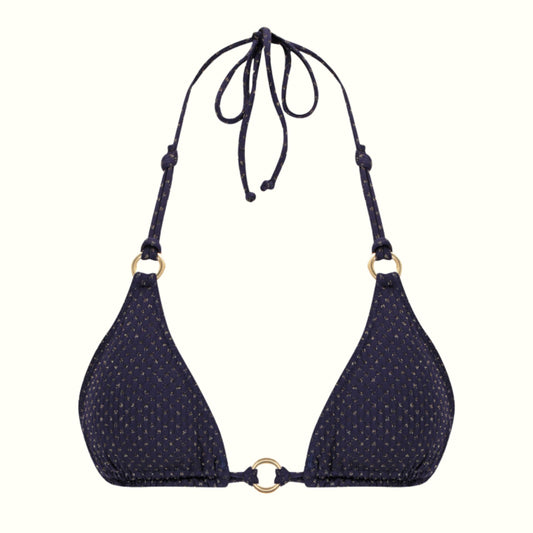 AURA MIDNIGHT - HALTER BIKINI TOP