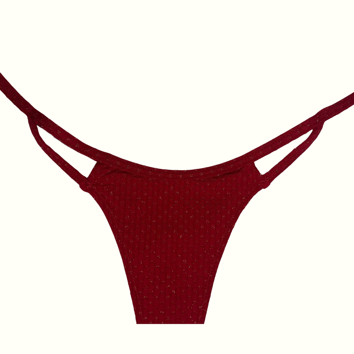 AURA RED - TIE SIDE BIKINI BOTTOMS
